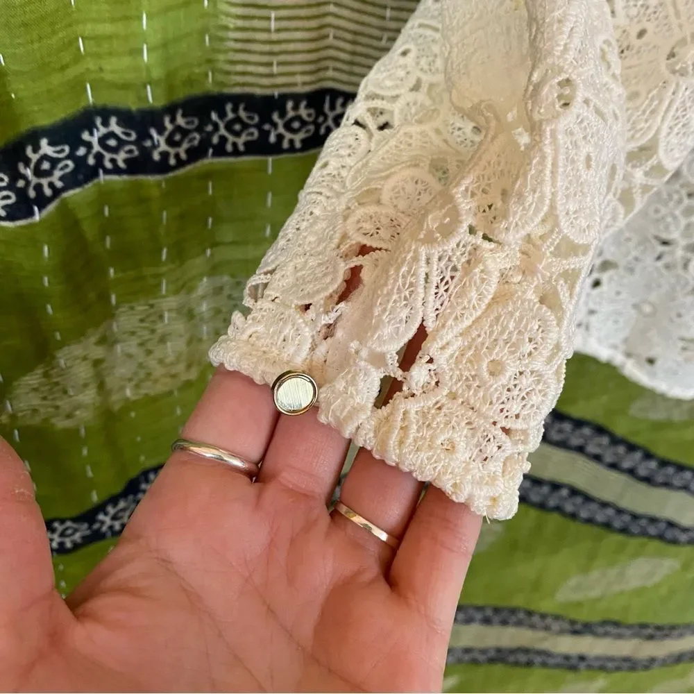 NWOT Kate Spade New York Ivory Daisy Lace Blouse Size 0